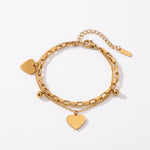 Lundholm Dolly gouden hartjes armband