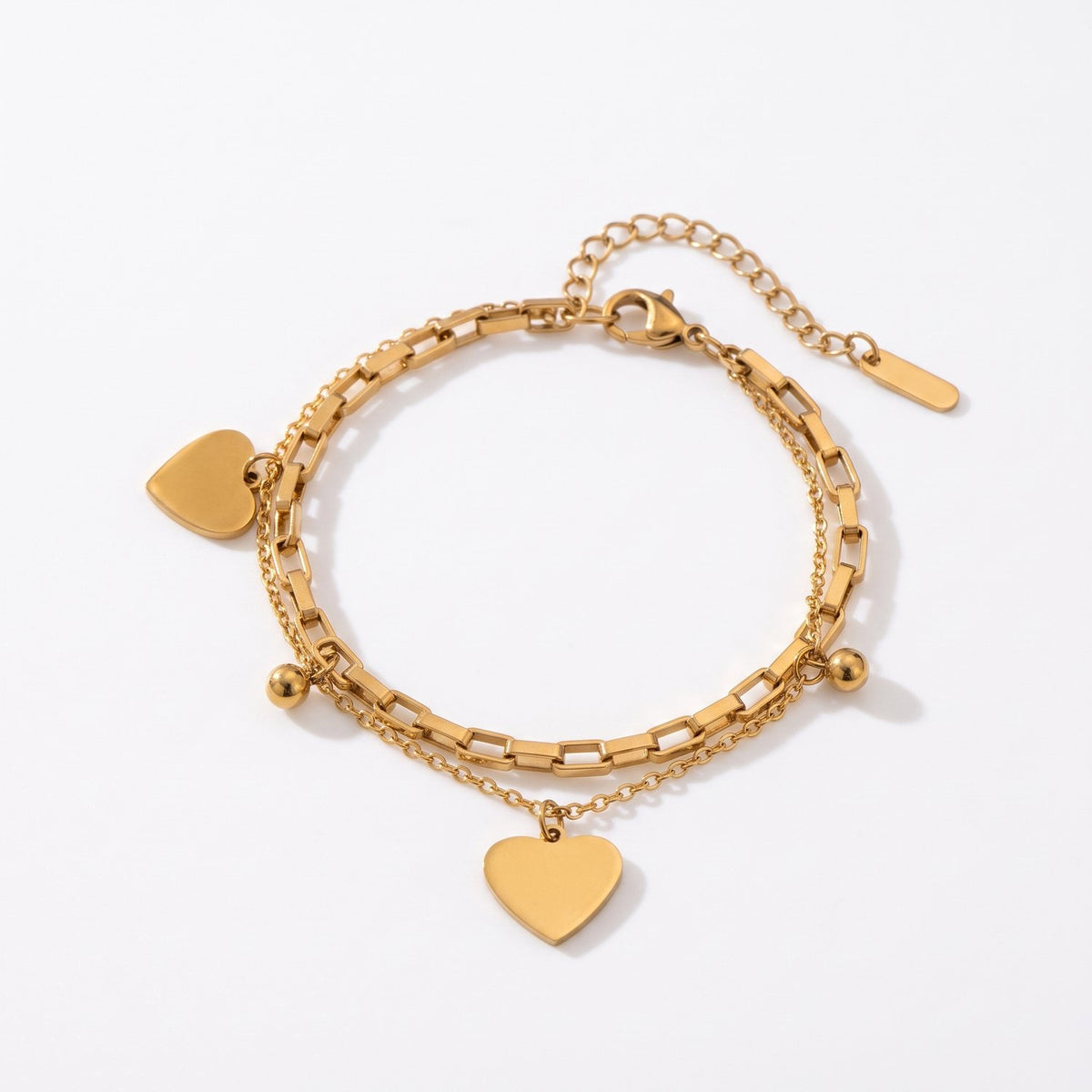 Lundholm Dolly gouden hartjes armband