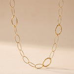Lundholm Eden lange schakelketting met ovale schakels goudkleurig