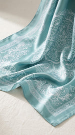 Lundholm Elian sjaal blauw patroon