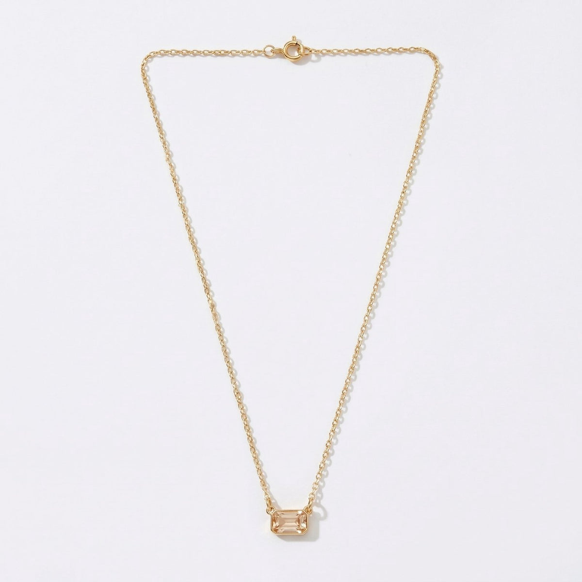 Lundholm Embla geboortesteen ketting november met champagnekleurige zirkonia