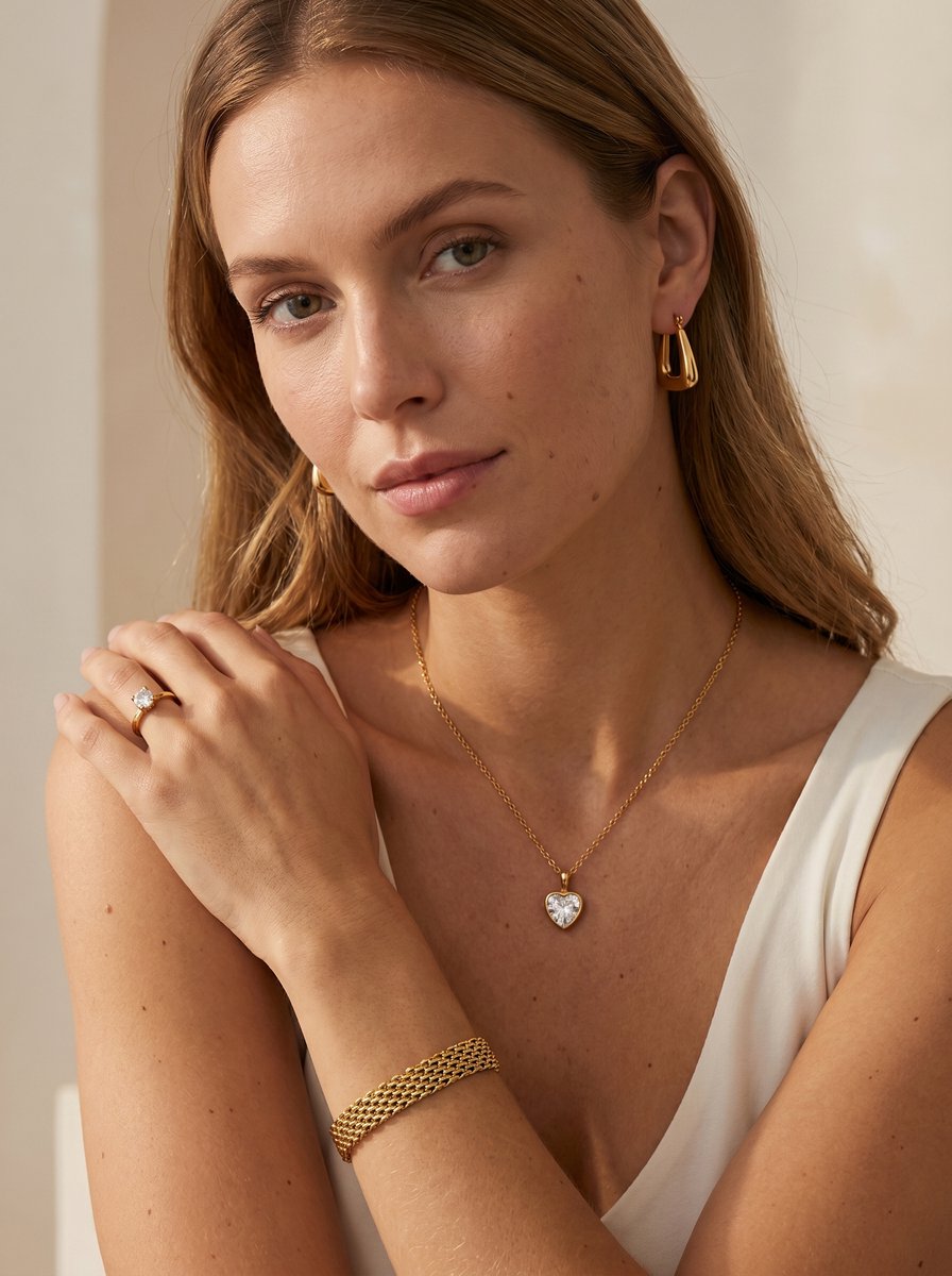 Lundholm gouden hartje ketting dames lifestyle — verfijnd Scandinavisch sieraad cadeau Moederdag