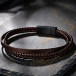 Lundholm Erik bruin leren heren armband vaderdag cadeau scandinavisch design