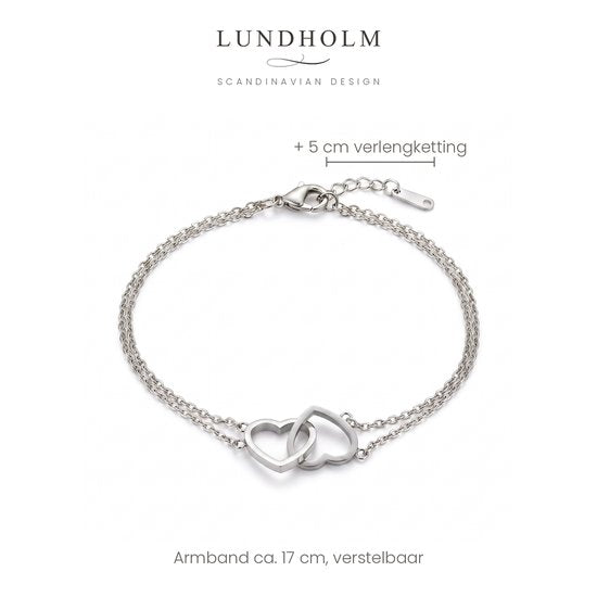 Lundholm Evie armband zilver, ca. 17 cm + 5 cm verlengketting met karabijnsluiting