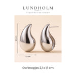 Lundholm Femke oorknopjes maat 2,1 x 1,1 cm – Zilver