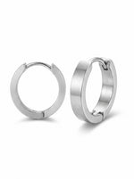 Lundholm Finn zilveren huggie hoops heren