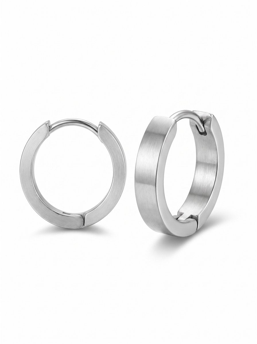 Lundholm Finn zilveren huggie hoops heren