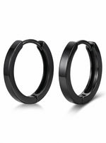 Lundholm Finn zwarte huggie hoops heren