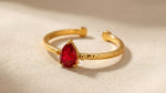 Lundholm Florence ring met rood hartje