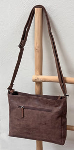 Lundholm Göta schoudertas dames bruin PU leer — hangend lifestyle Scandinavisch design