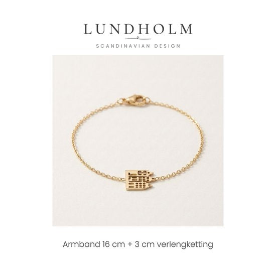 Lundholm Hailey armband goud 16 cm + 3 cm verlengketting