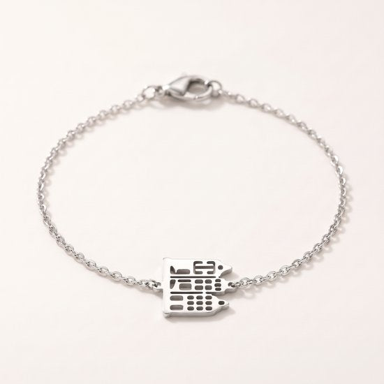 Lundholm Hailey armband met grachtenpand bedel zilver