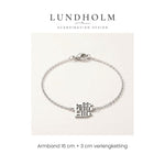 Lundholm Hailey armband zilver 16 cm + 3 cm verlengketting