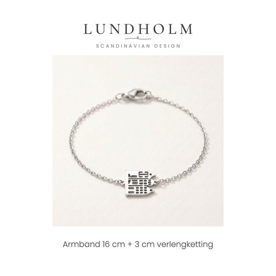 Lundholm Hailey armband zilver 16 cm + 3 cm verlengketting