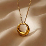Lundholm Halo gouden cirkel ketting