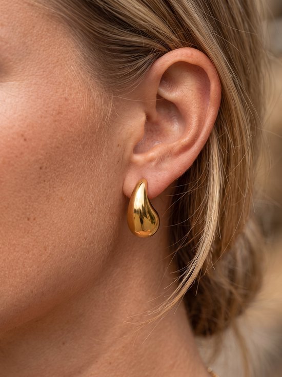 Lundholm Hazel oorbellen goud pvd plated detail