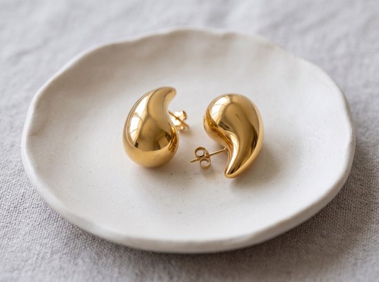 Lundholm Hazel oorbellen goud waterproof hypoallergeen