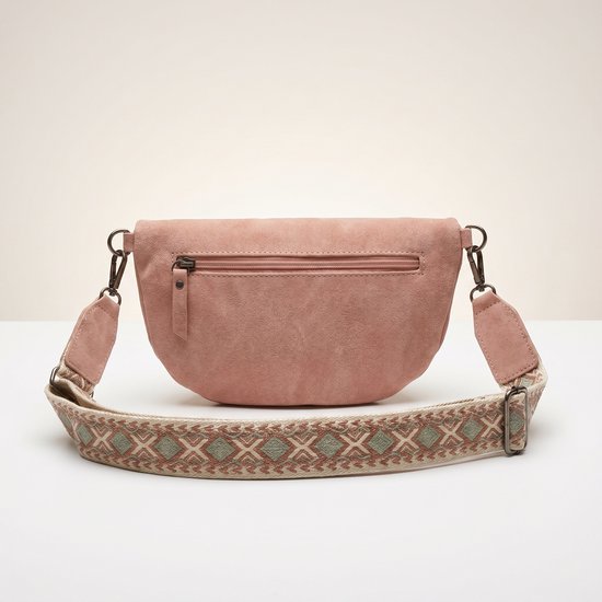 Lundholm Heby heuptas zacht roze hangend met brede tassenriem aztec patroon — dames cadeau