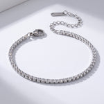 Lundholm Inge tennisarmband dames zilverkleurig met zirkonia steentjes – stainless steel