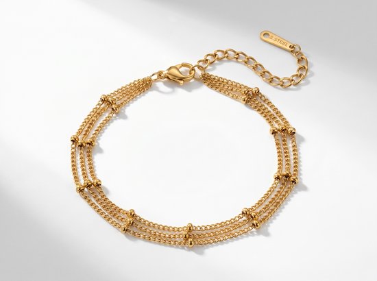Lundholm Ivy schakelarmband met bolletjes goud