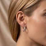 Lundholm Jayla goud twisted hoop oorbellen premium PVD plated