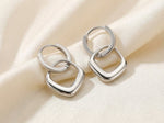 Lundholm Julia oorbellen zilver gestyled — premium stainless steel cadeau dames Scandinavisch design