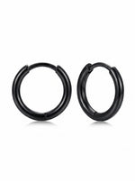 Lundholm Kai zwarte dunne hoops heren