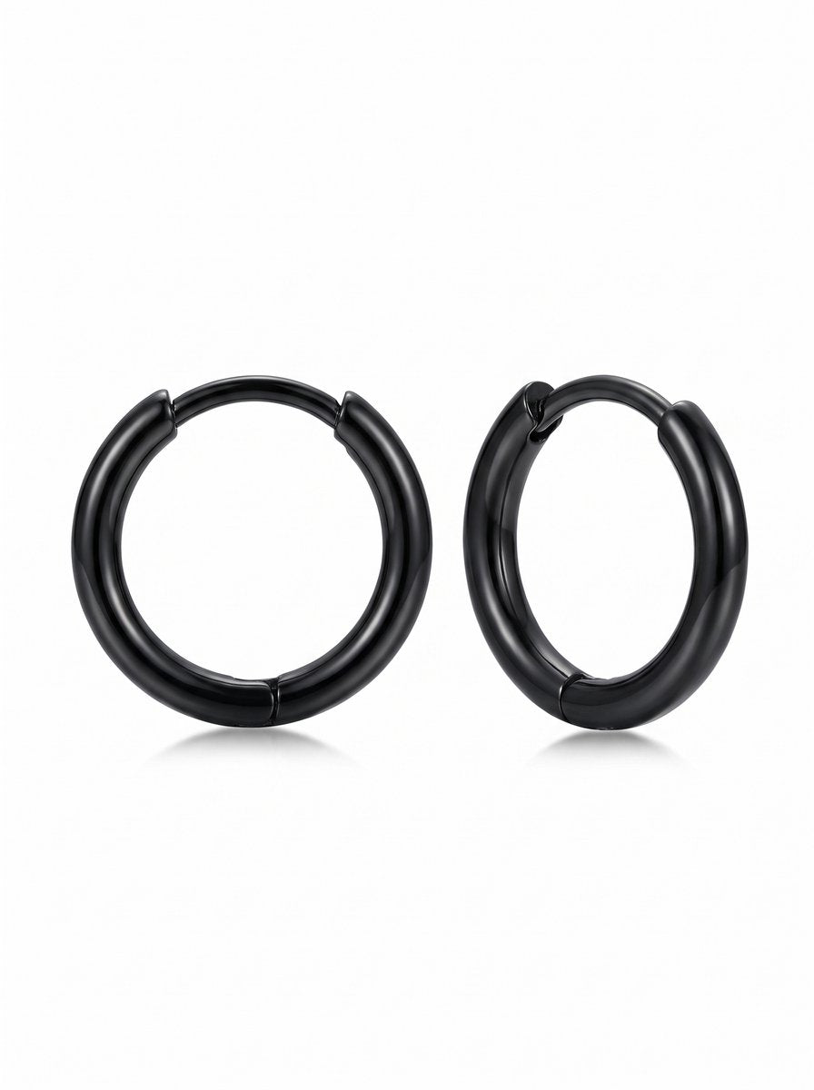 Lundholm Kai zwarte dunne hoops heren