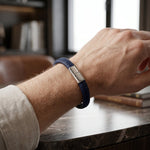 Lundholm Lars Heren Armband Blauw Detail Vaderdag Cadeau