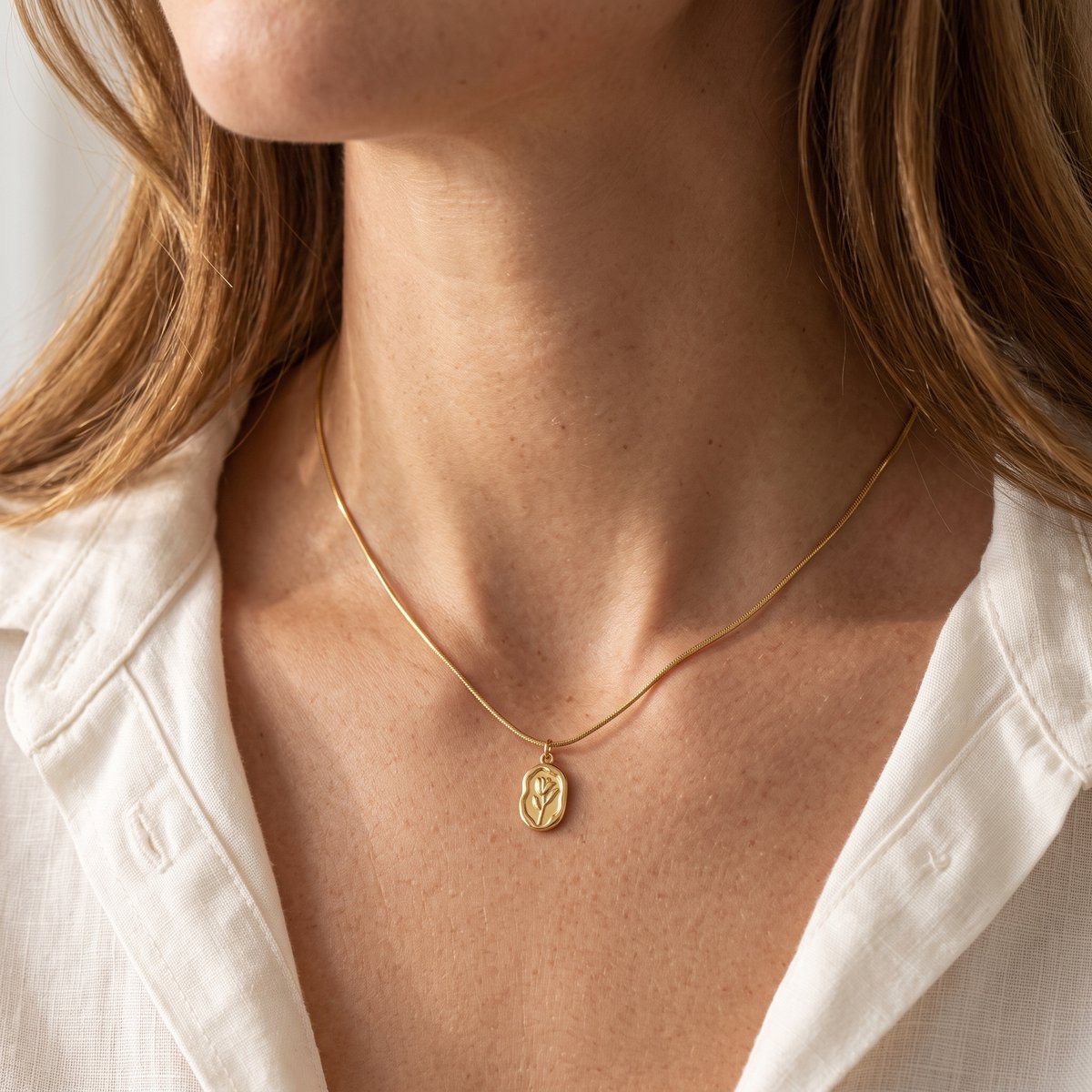 Lundholm Liesje tulpen hanger goud