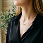 Lundholm Lieve zilveren hartjes ketting moeder dochter