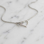 Lundholm Lieve ketting dames zilverkleurig met verbonden hartjes