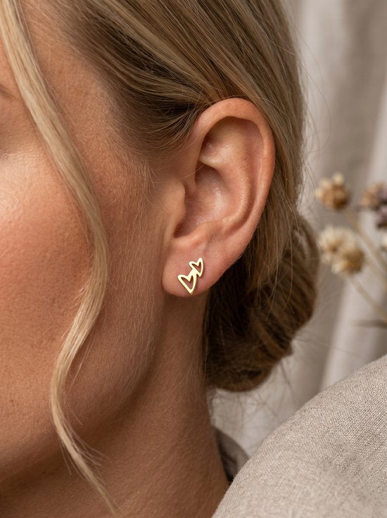 Lundholm Livy hartje oorbellen goud cadeau vrouw