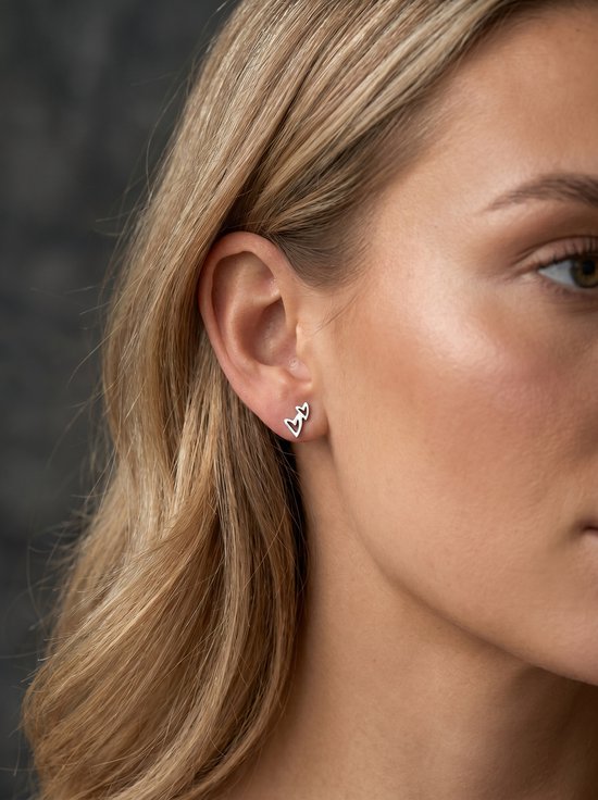 Lundholm Livy hartje oorbellen zilver cadeau vrouw