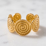 Lundholm Lou statement ring met spiraal reliëf