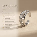 Lundholm Luce ring zilver – verstelbaar, waterproof en roestvrij, productdetails