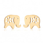 Lundholm Lucky olifantjes oorknopjes goudkleurig