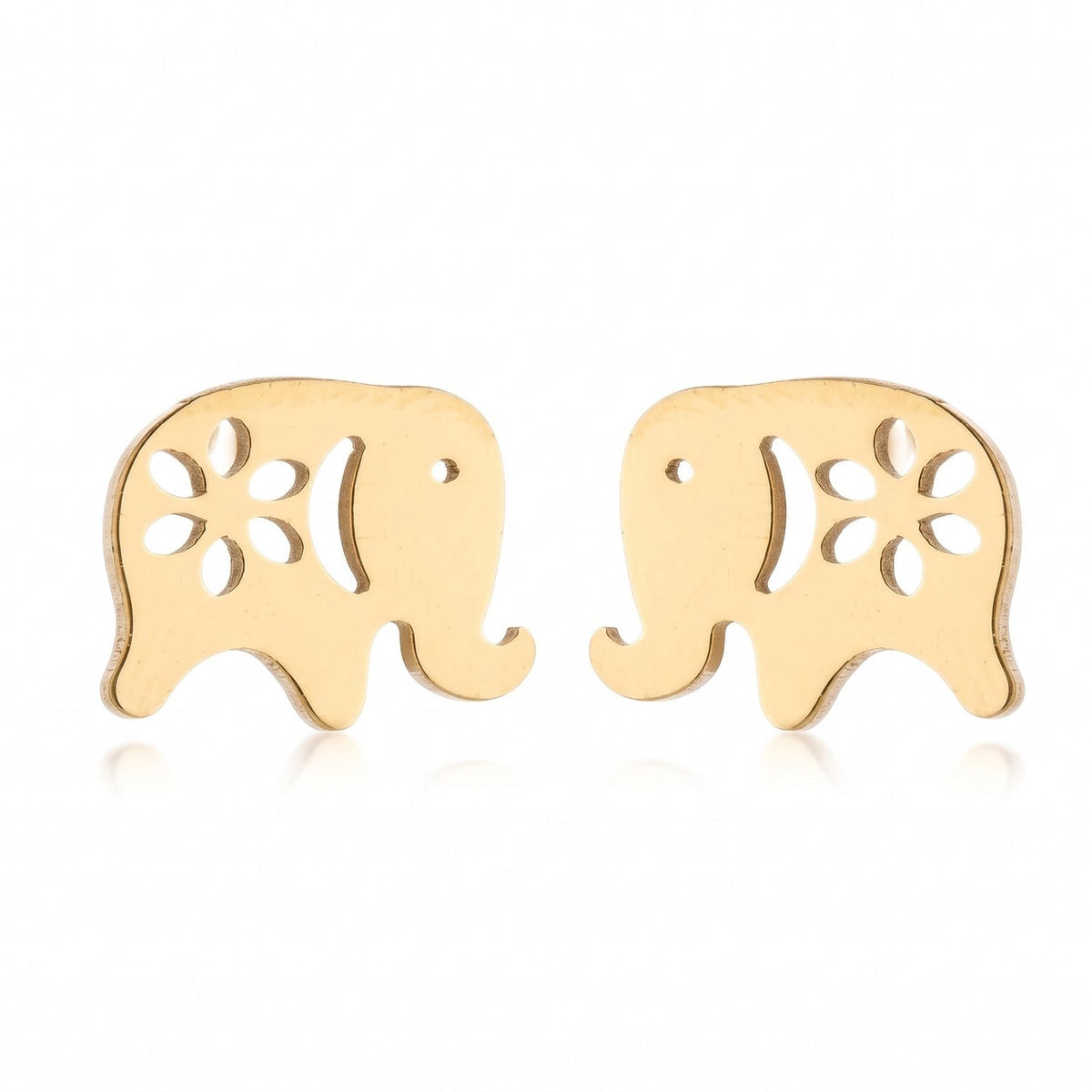 Lundholm Lucky olifantjes oorknopjes goudkleurig