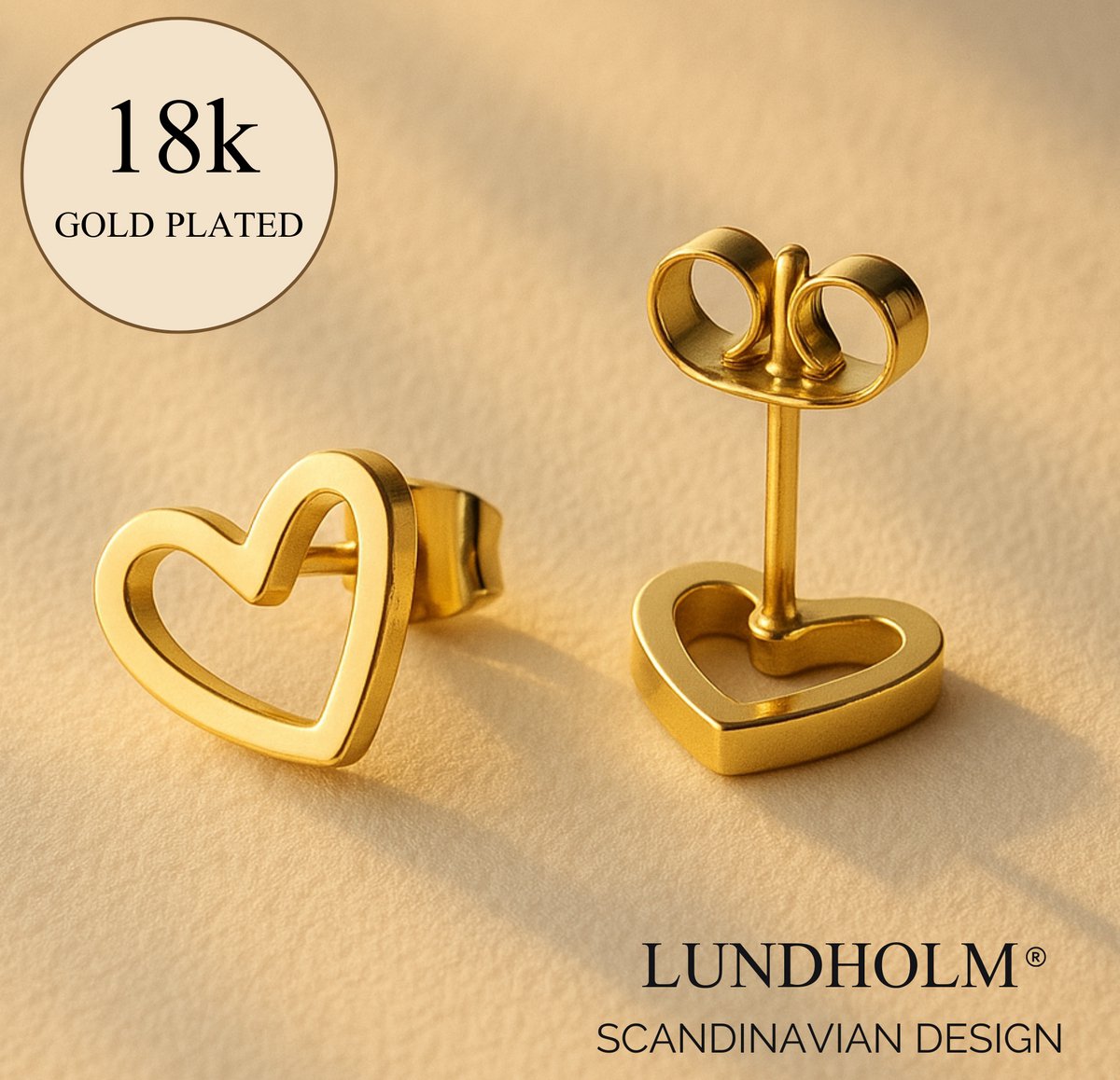 Luxe Oorknopjes Dames Goudkleurig – Premium Stainless Steel Verguld – Kleine Hartjes Oorbellen