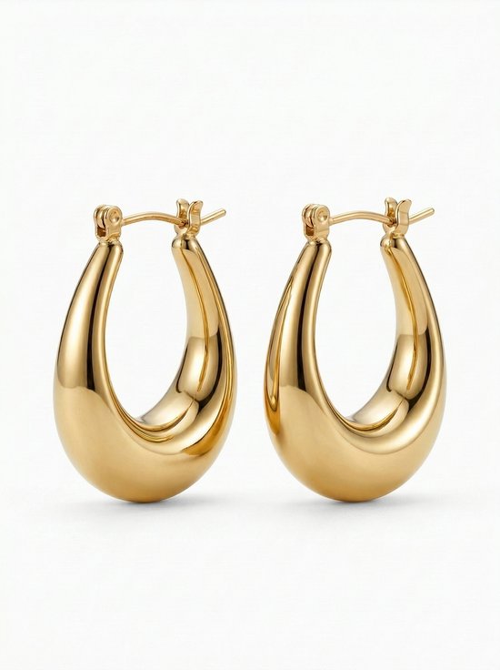 Lundholm Macie oorringen goud waterproof hypoallergeen
