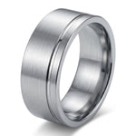 Lundholm Magnus heren ring zilver titanium staal breed 8mm