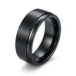Lundholm Magnus heren ring zwart titanium staal breed 8mm