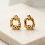 Lundholm Maisie minimalistische oorstekers goud detail