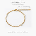 Lundholm Malva armband lengte 16 cm + 5,5 cm