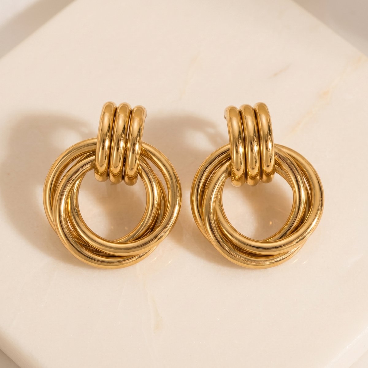 Lundholm Maren oorbellen goud waterproof hypoallergeen