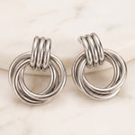 Lundholm Maren oorbellen zilver - statement ring design stainless steel