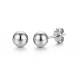 Lundholm Max bol oorknopjes zilverkleurig, premium stainless steel