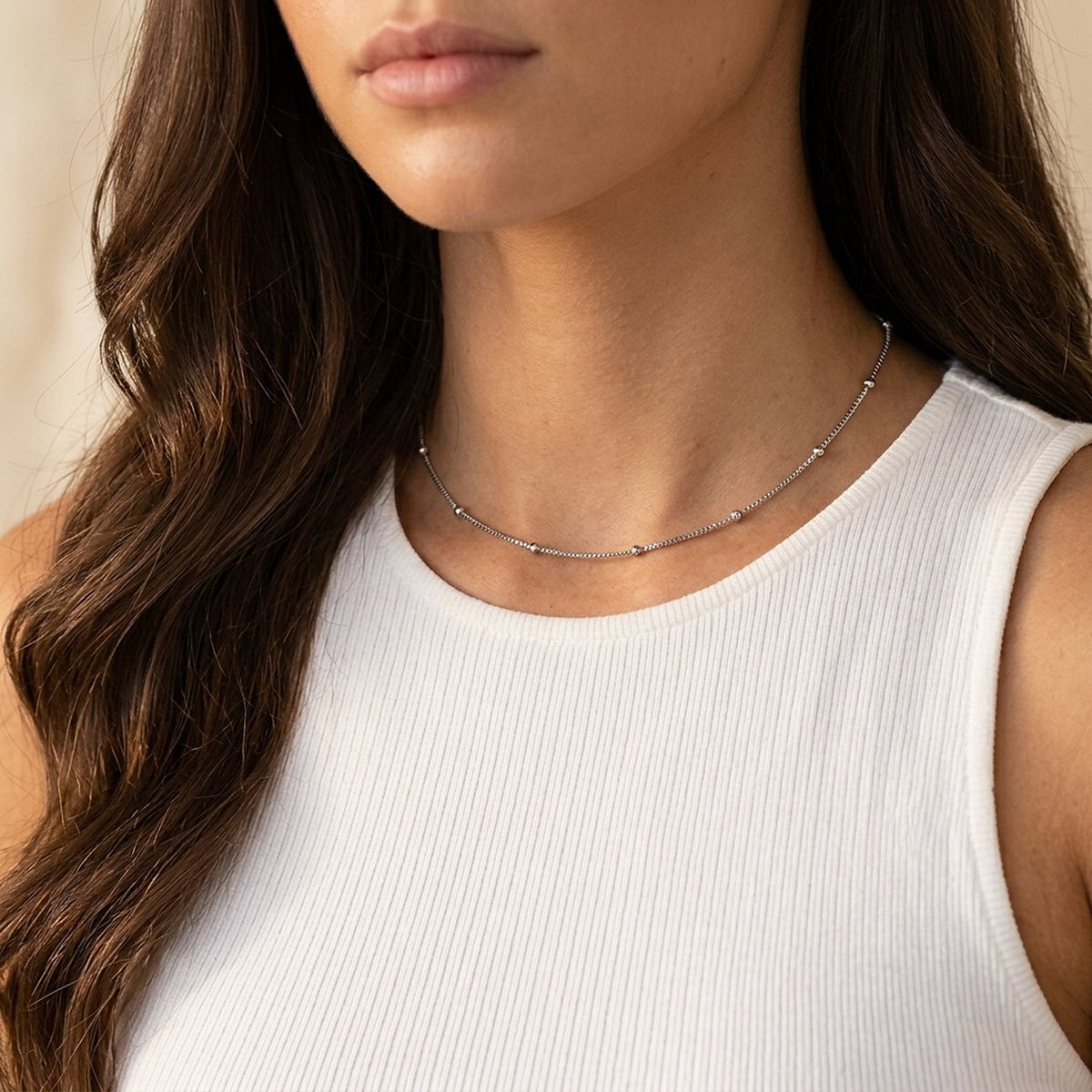 Lundholm Mette ketting zilver bolletjes
