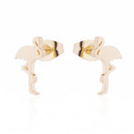 Lundholm Mingo flamingo oorknopjes goudkleurig