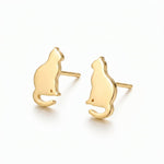 Lundholm Minou gouden poes oorbellen – 1,1 cm